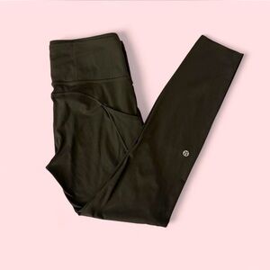 Lululemon Fast & Free Tights – Dark Olive – EUC – Size M